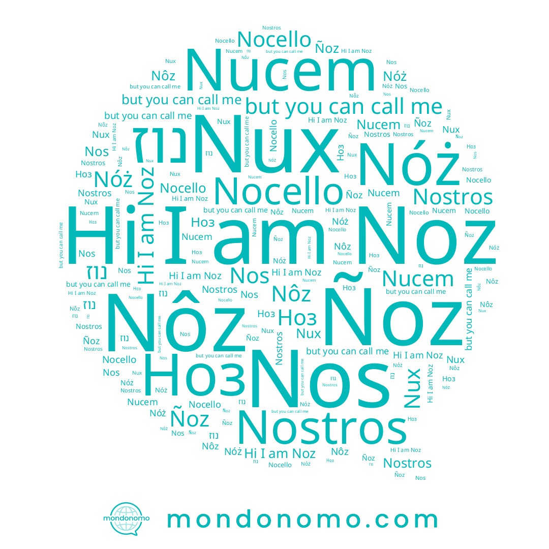 name Nóż, name Noz, name נוז, name Nux, name Ноз, name Nucem, name Nôz, name Nocello, name Nostros, name Ñoz, name Nos