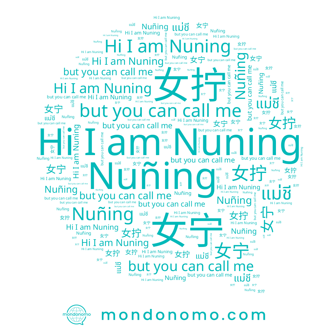 name Nuñing, name 女宁, name 女拧, name Nuning, name 釹擰, name 釹嬣, name 釹寧