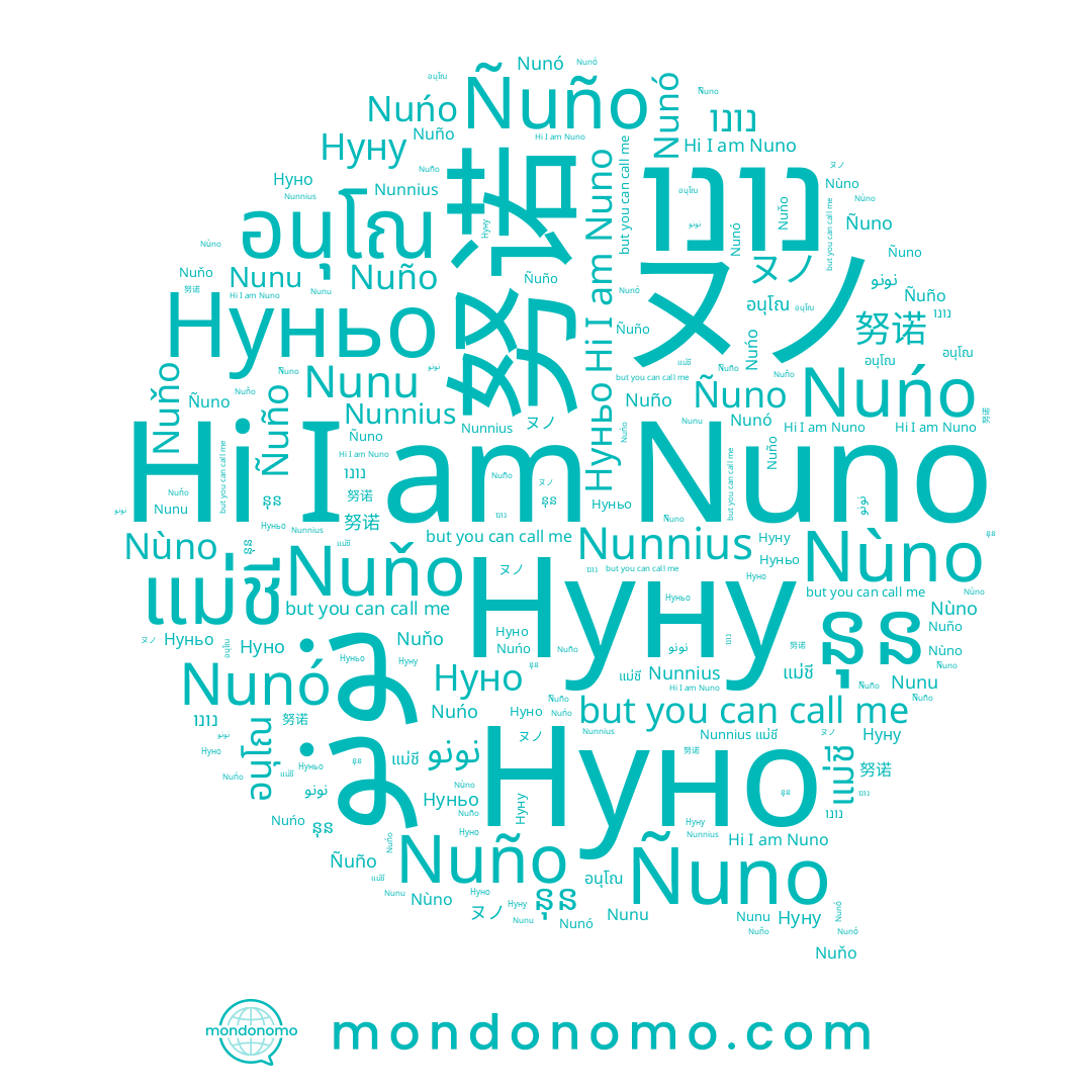 name Nunu, name Нуну, name Нуно, name อนุโณ, name Nuño, name نونو, name Nuno, name Ñuno, name Nuńo, name נונו, name Nunó, name Нуньо, name នុន, name แม่ชี, name Nuňo, name Ñuño, name ヌノ, name Nùno, name Nunnius, name 努诺