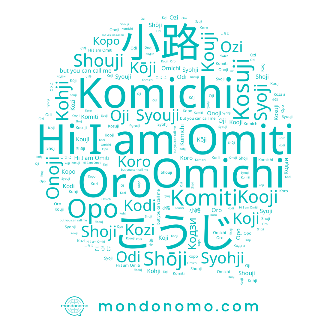 name Kouji, name Oro, name Shōji, name Kooji, name Ozi, name Omiti, name Коро, name Syoji, name Oji, name Kosuji, name Odi, name Syouji, name Koro, name Shoji, name Omichi, name Кодзи, name Syohji, name Komichi, name Kozi, name Koji, name Komiti, name こうじ, name Kodi, name Оро, name 小路, name Kōji, name Onoji, name Kohji