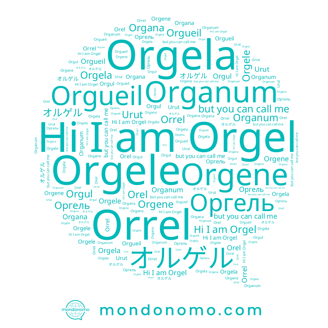name Orgele, name Organa, name Оргель, name オルゲル, name Orel, name Orgela, name Orgene, name Orgul, name Orrel, name Orgel, name Urut, name Orgueil