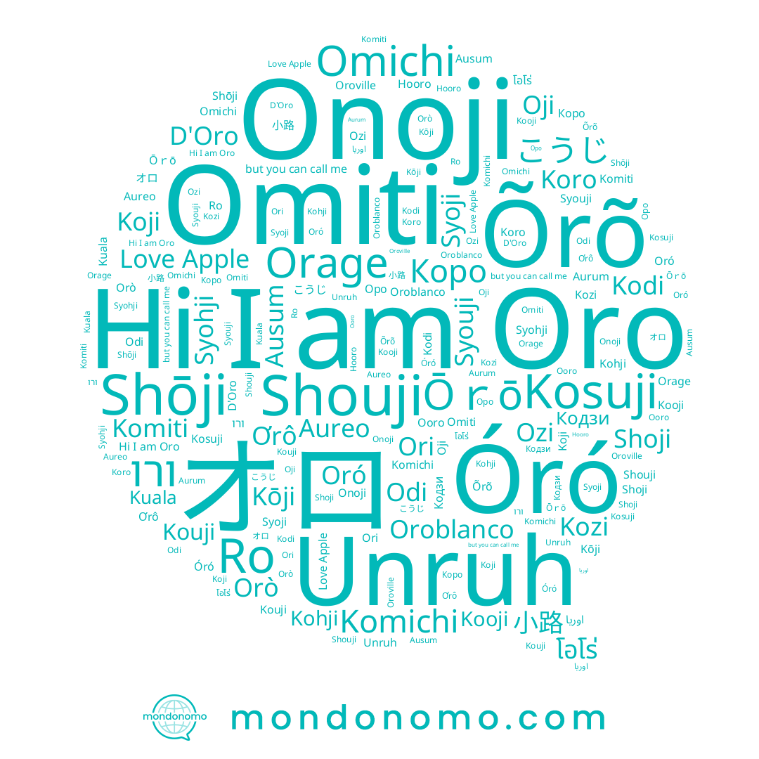 name Ơrô, name Ori, name Kouji, name Oroblanco, name Hooro, name Unruh, name Oro, name Shōji, name Kooji, name Omiti, name Ozi, name Коро, name Syoji, name Oji, name Orage, name ורו, name Kosuji, name Odi, name Syouji, name Koro, name Shoji, name Orò, name Ooro, name Omichi, name Кодзи, name Syohji, name Oró, name اوریا, name Komichi, name Ro, name Ausum, name Kozi, name Koji, name Komiti, name こうじ, name Kodi, name Оро, name オロ, name Óró, name Aureo, name 小路, name โอโร่, name Kōji, name Ōｒō, name Õrõ, name Onoji, name Kohji