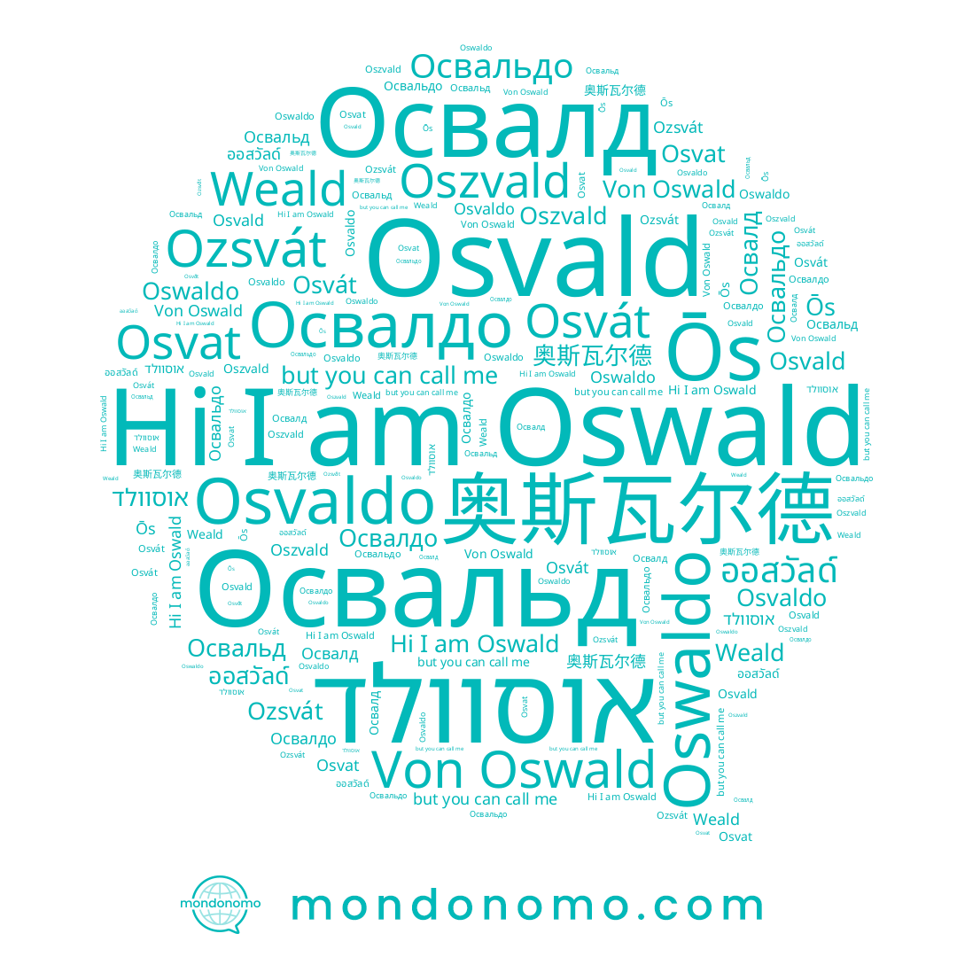 name Oswaldo, name Osvaldo, name Ōs, name Ozsvát, name Osvald, name ออสวัลด์, name Osvát, name Osvat, name Освальд, name Oswald, name Oszvald, name Освалд, name אוסוולד, name Освальдо, name Освалдо