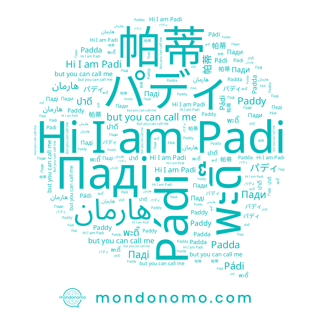 name พะดิ๊, name Pádi, name Padi, name Padda, name 帕蒂, name パディ, name Паді, name Paddy, name ปาดี