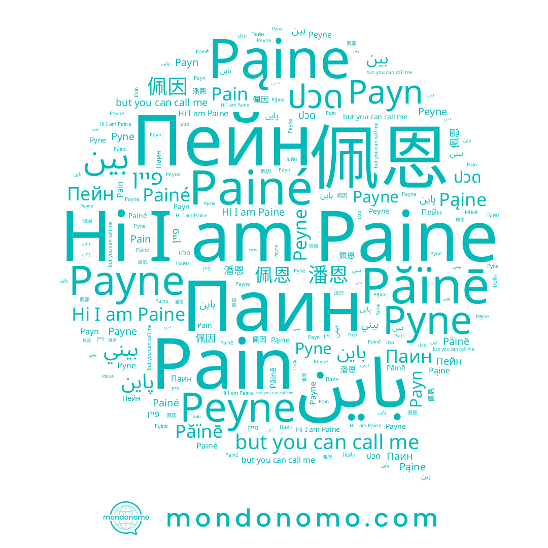 name Peyne, name 潘恩, name Payne, name پاين, name باين, name Пейн, name Painé, name Pyne, name Паин, name פיין, name Payn, name Pąine, name Pain, name بين, name بيني, name ปวด, name 佩恩, name 佩因, name Păïnē, name Paine