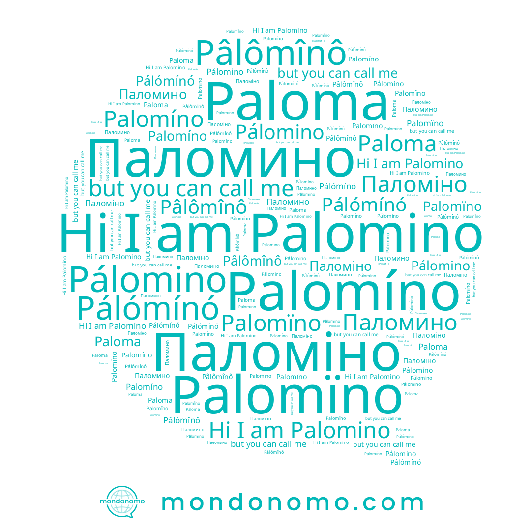 name Palomino, name Palomïno, name Pâlômînô, name Pálómínó, name Паломіно, name Palomíno, name Paloma, name Паломино, name Pálomino