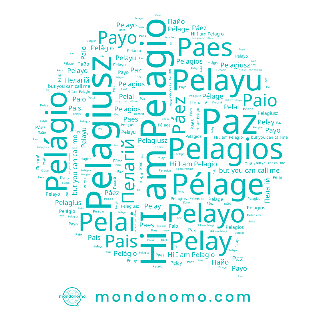 name Pelayu, name Pelai, name Paz, name Paes, name Пайо, name Pelágio, name Pelagiusz, name Pelagio, name Pais, name Pelay, name Paio, name Pelayo, name Páez, name Pélage, name Payo, name Pelagios, name Pelagius