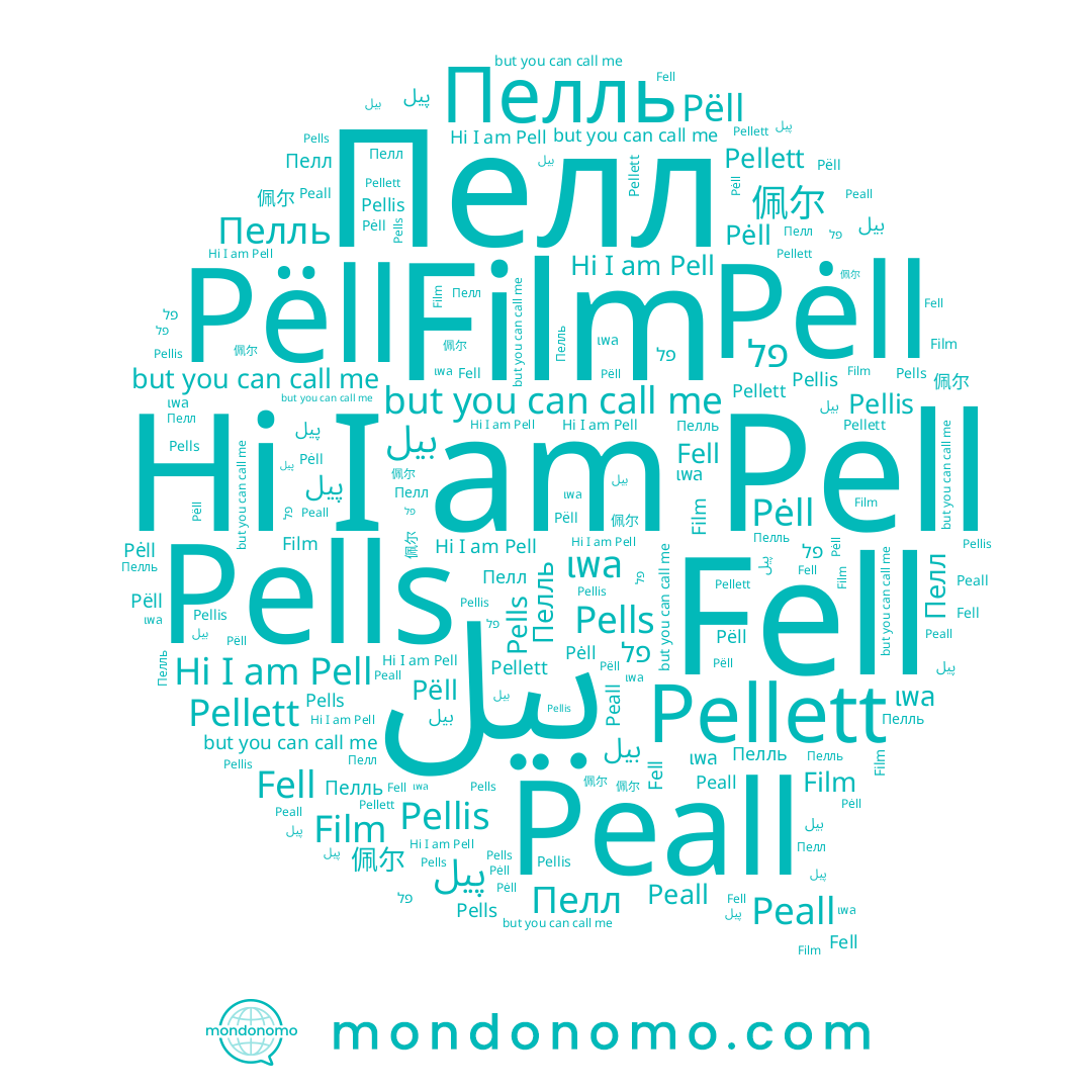 name Pëll, name Pellis, name Pell, name פל, name Пелл, name เพล, name Pėll, name Пелль, name بيل, name Pellett, name Fell, name Peall, name Pells, name 佩尔
