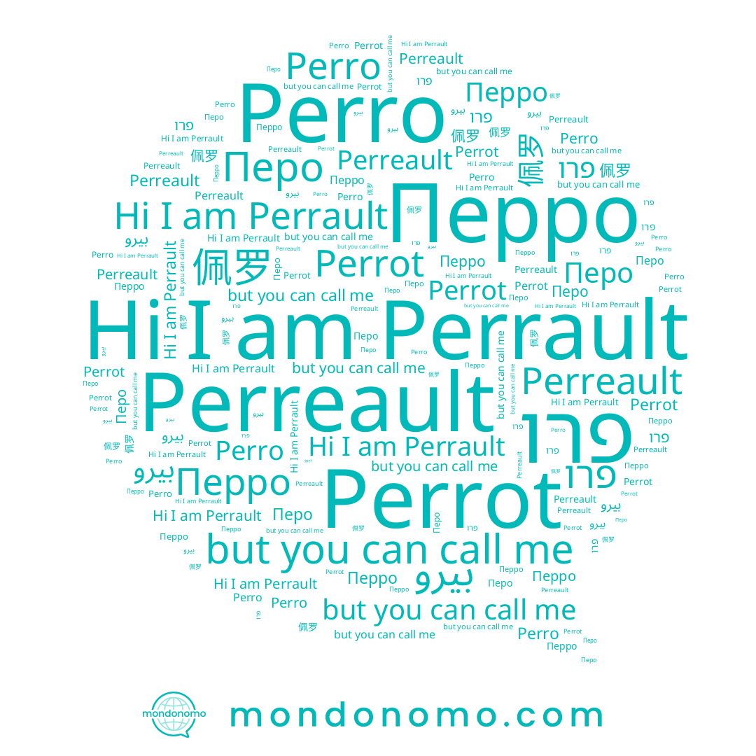 name Perreault, name بيرو, name Perro, name Перро, name Перо, name Perrot, name 佩罗, name פרו, name Perrault