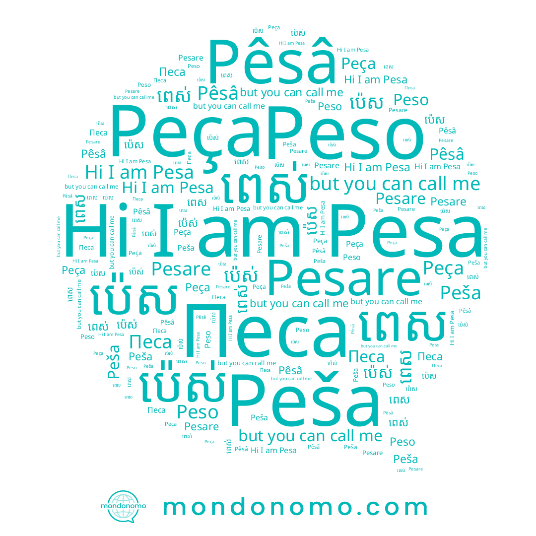 name Песа, name ប៉េស់, name Pesa, name ពេស, name ពេស់, name Pesare, name Peša, name Peça, name ប៉េស, name Pêsâ