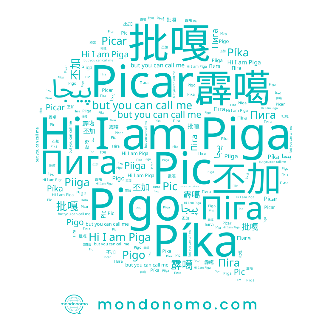 name Píka, name 批嘎, name Pic, name Pigo, name Picar, name Пига, name 霹噶, name Piga, name Піга, name 丕加
