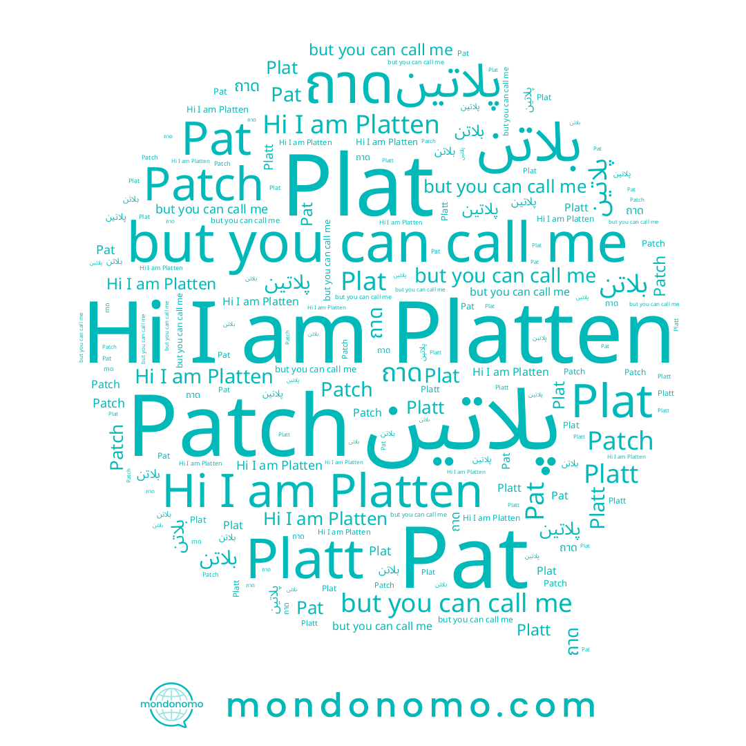 name Plat, name Platt, name ถาด, name Pat, name Platten, name Patch