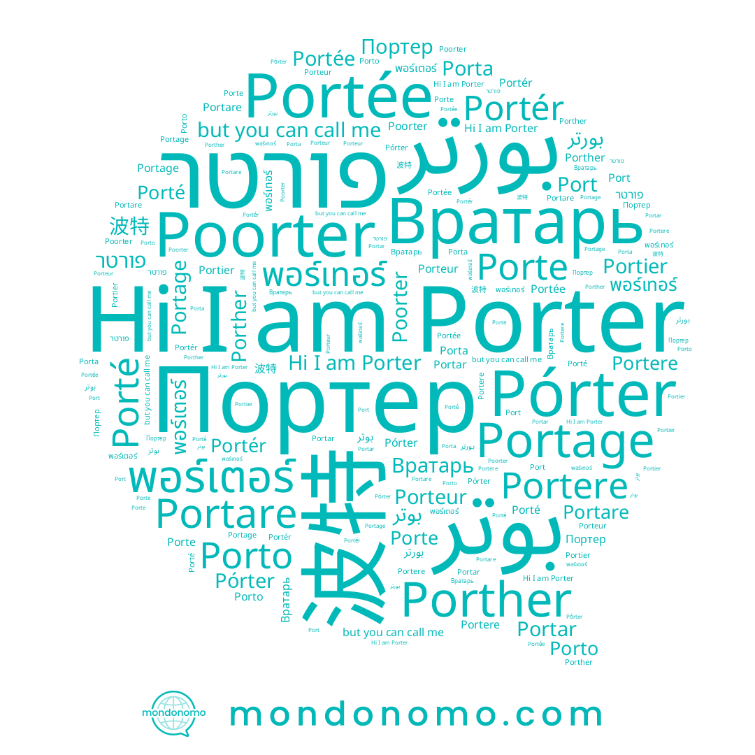 name Port, name Porter, name Pórter, name Poorter, name Portér, name 波特, name Porte, name Portée, name พอร์เทอร์, name Porté, name Портер, name بوتر, name פורטר, name Portar, name Porto, name Porta, name Portere, name Porther, name Portier, name Вратарь, name พอร์เตอร์, name Porteur