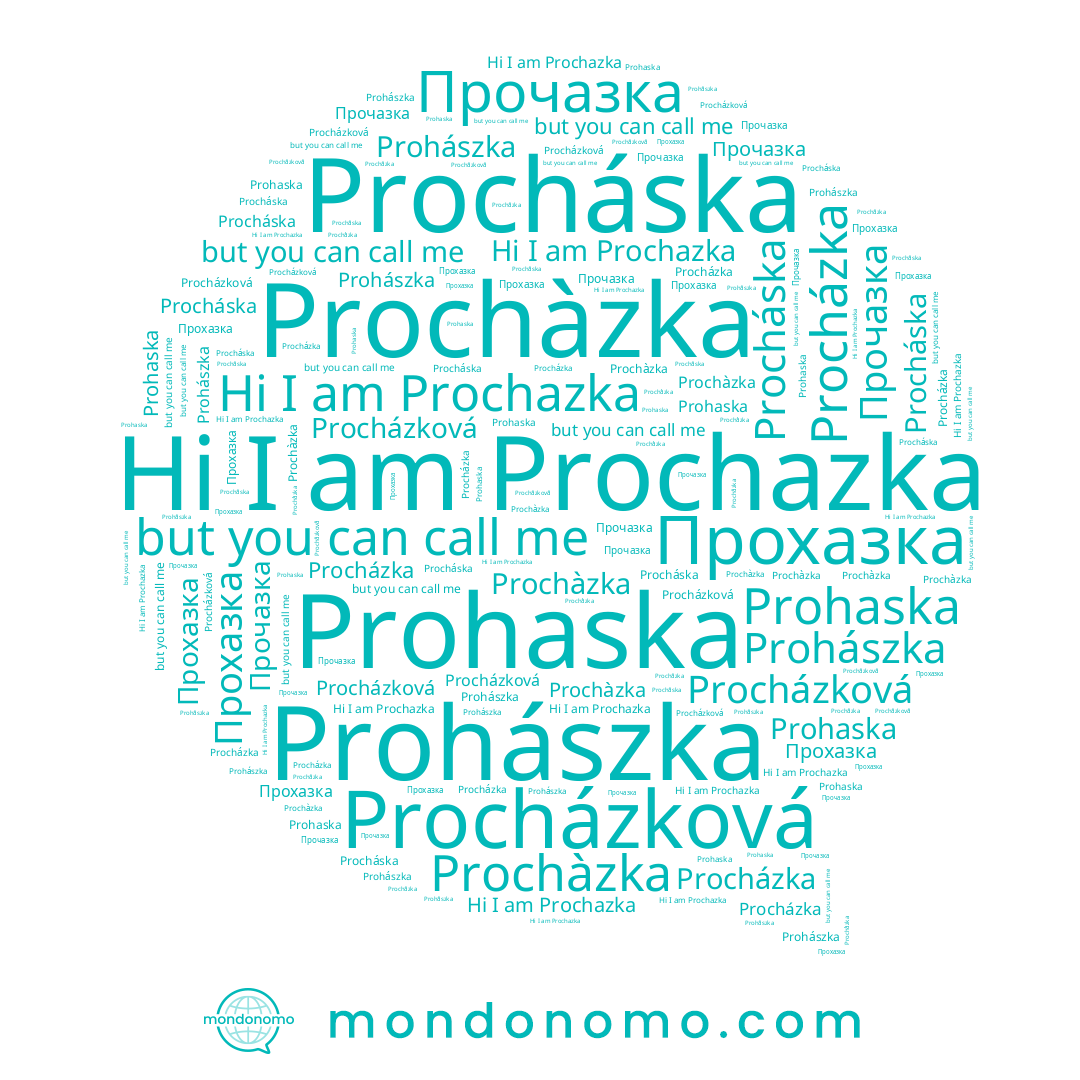 name Procházková, name Prochazka, name Prohaska, name Prohászka, name Prochàzka, name Procháska, name Procházka, name Прохазка, name Прочазка