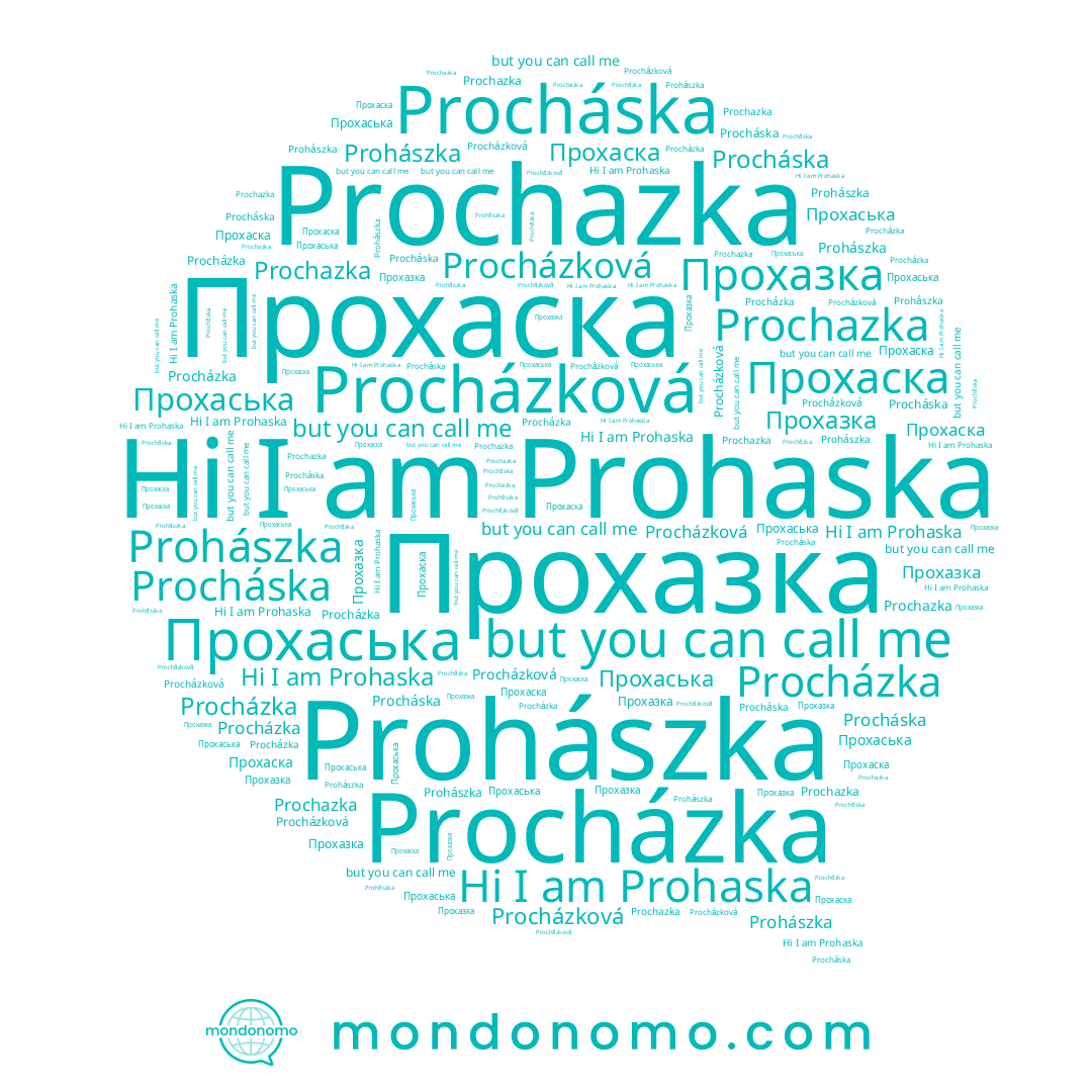 name Прохаска, name Procházková, name Prochazka, name Prohaska, name Prohászka, name Прохаська, name Procháska, name Procházka, name Прохазка