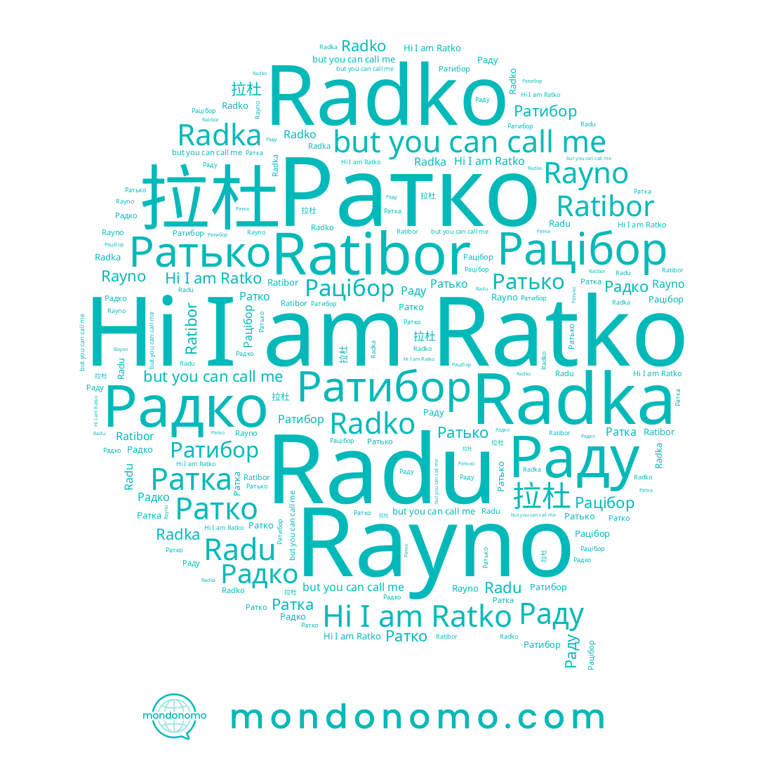 name 拉杜, name Ратка, name Рацібор, name Ратько, name Ратко, name Раду, name Радко, name Radka, name Radko, name Ratko, name Rayno, name Radu, name Ратибор