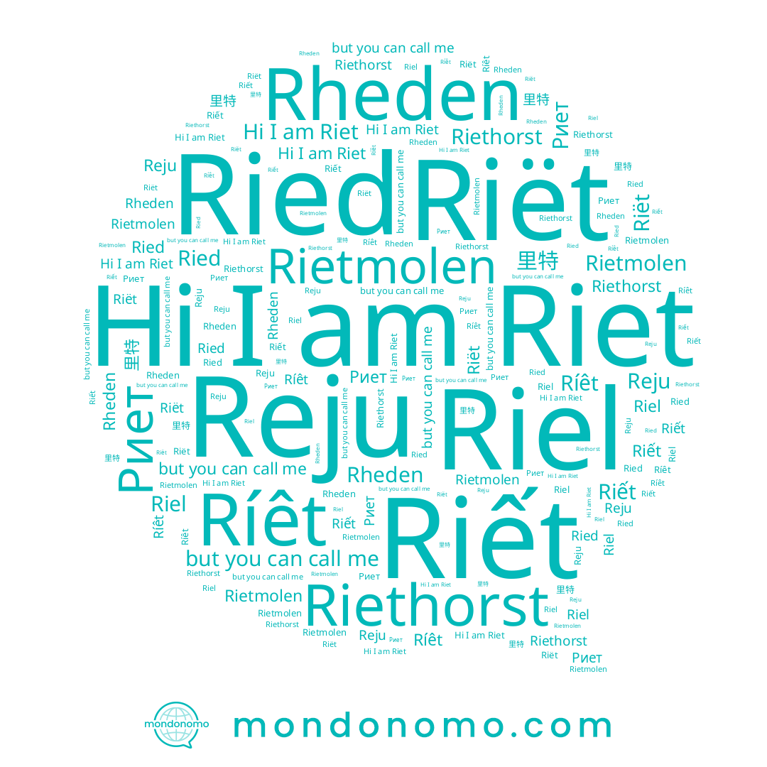 name Rheden, name Reju, name 里特, name Riết, name Riel, name Риет, name Riethorst, name Riët, name Ríêt, name Ried, name Rietmolen, name Riet