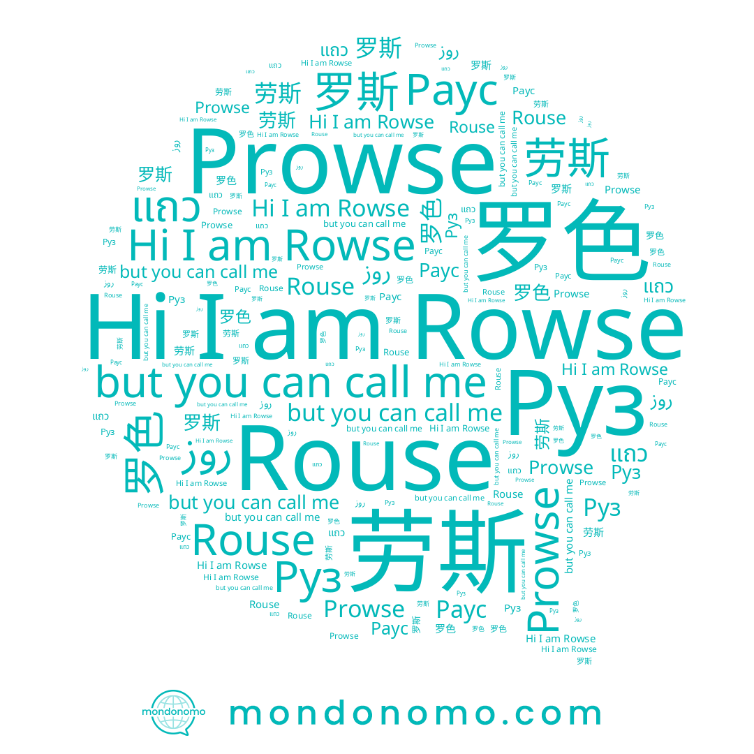 name 罗斯, name Prowse, name Rouse, name 罗色, name 劳斯, name روز, name Rowse, name แถว, name Раус