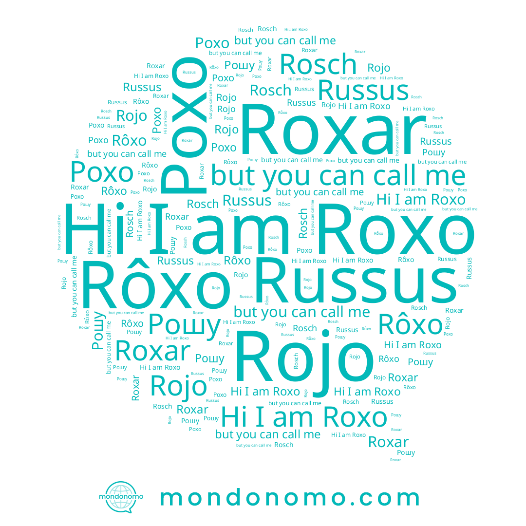 name Roxo, name Рохо, name Rôxo, name Rosch, name Russus, name Рошу, name Rojo