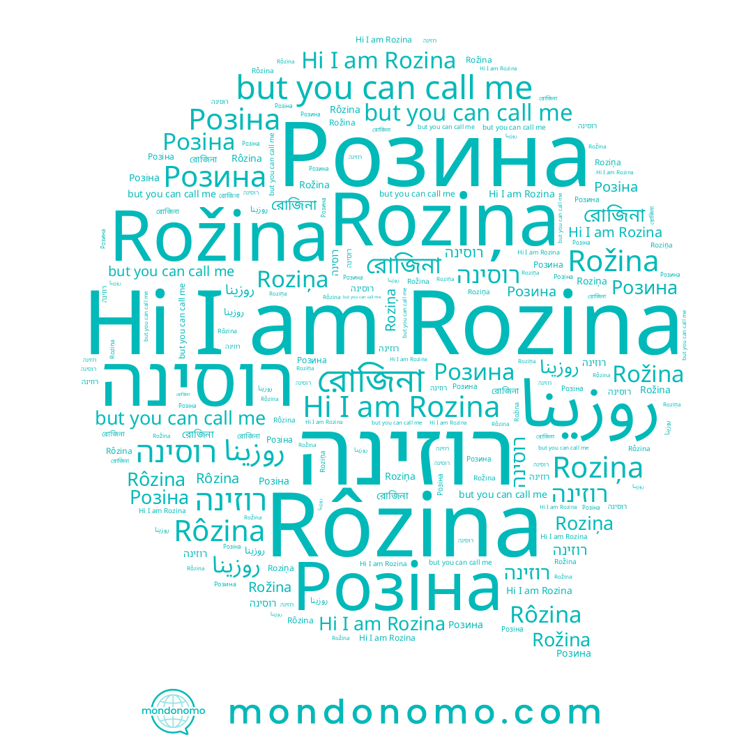 name Roziņa, name רוסינה, name روزينة, name Rozina, name Rožina, name রোজিনা, name Розіна, name Rôzina, name Розина, name روزينا, name רוזינה
