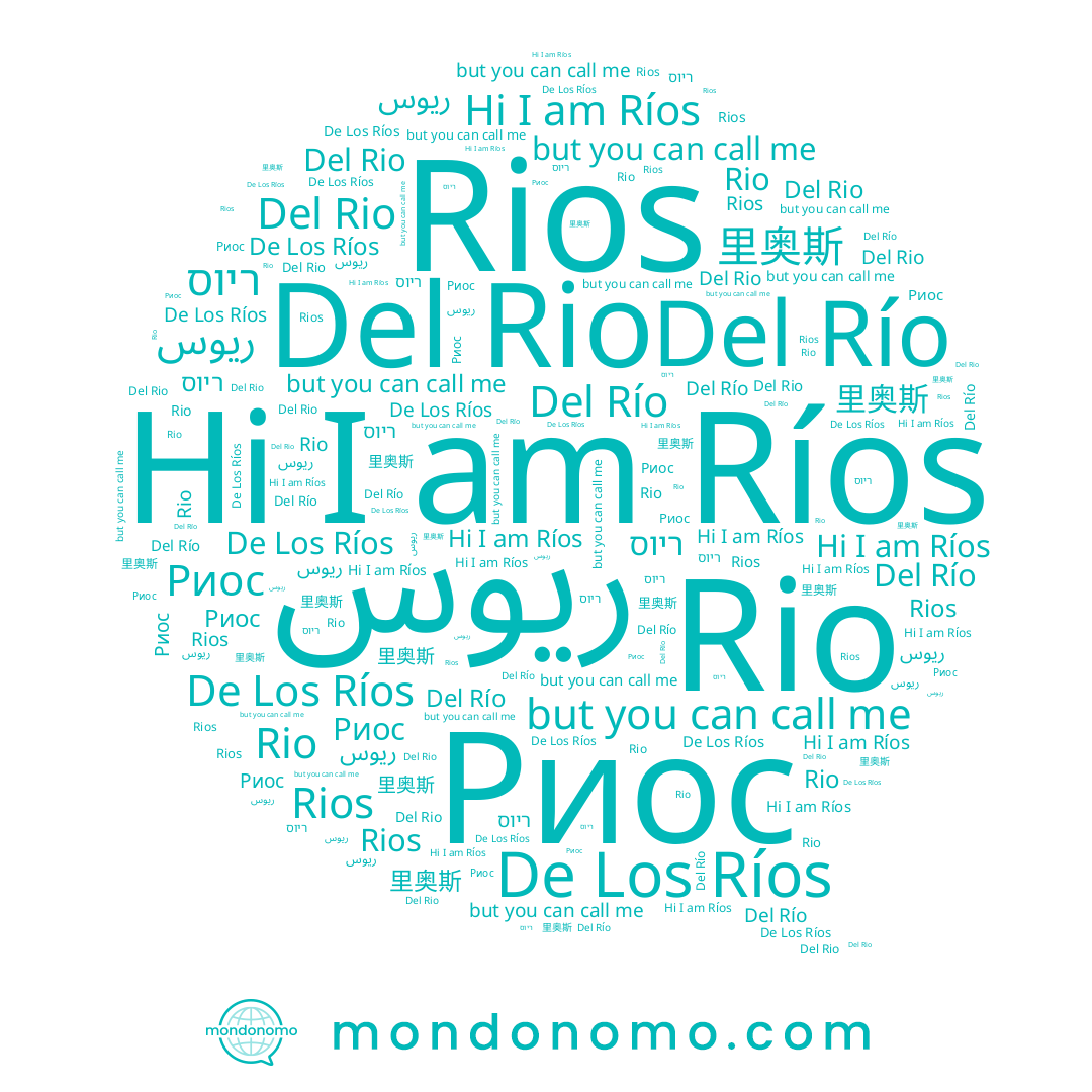 name ריוס, name Риос, name 里奥斯, name Rios, name Rio, name ريوس, name Ríos, name De Los Ríos