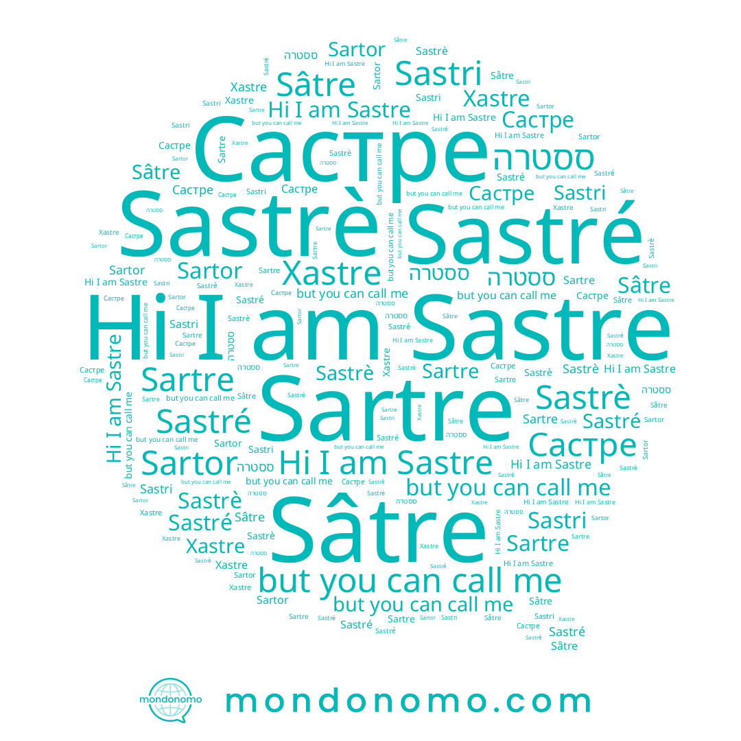 name Sartre, name Sastre, name Sastrè, name Sastri, name Sastré, name ססטרה, name Sartor, name Xastre, name Sâtre