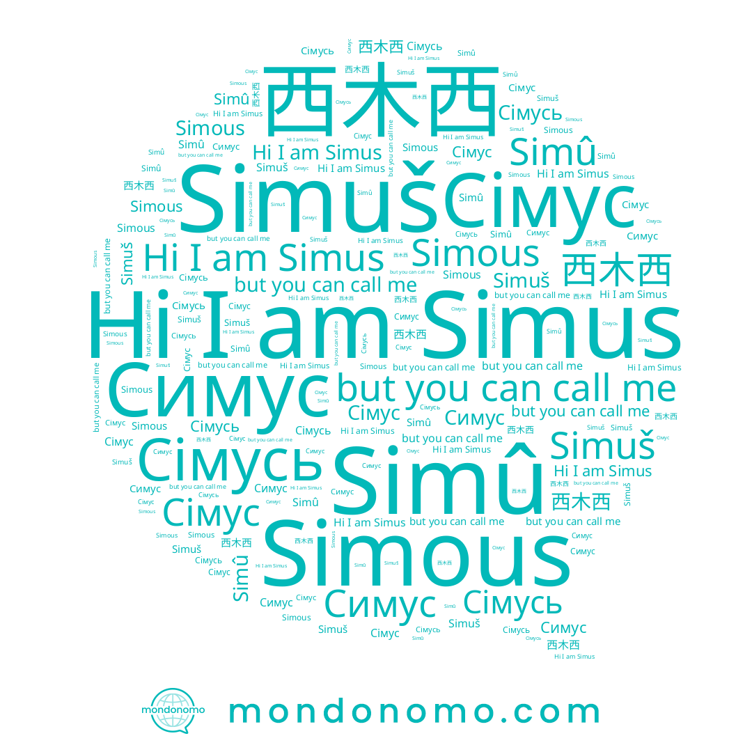 name Simû, name Симус, name Сімусь, name Сімус, name Simus, name Simous, name 西木西, name Simuš
