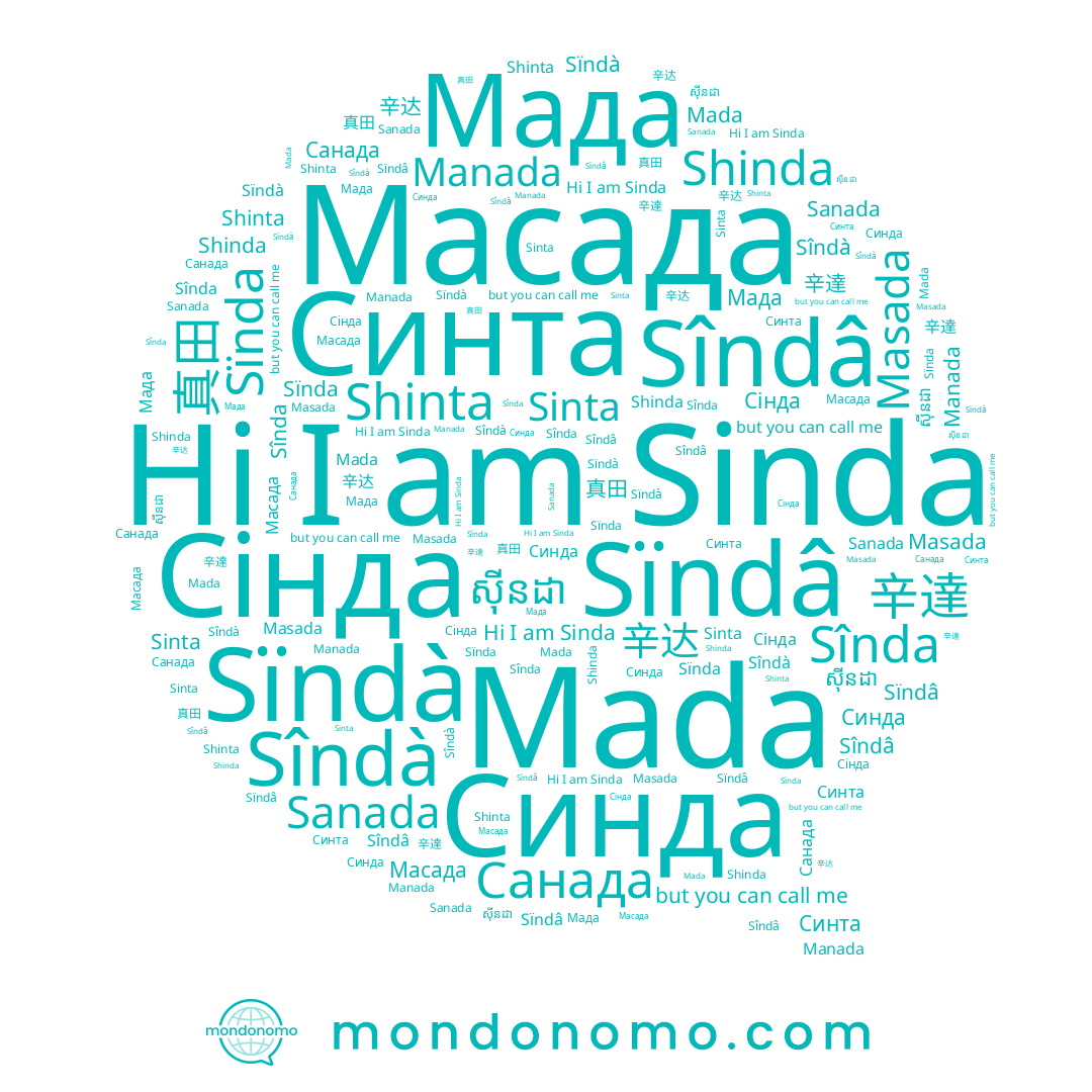 name Shinta, name Mada, name 辛達, name Sïndâ, name Masada, name 真田, name Shinda, name Санада, name Sinda, name Sïnda, name 辛达, name Sanada, name Sîndâ, name Sinta, name Синта, name Масада, name ស៊ីនដា, name Sîndà, name Sïndà, name Manada, name Мада, name Sînda