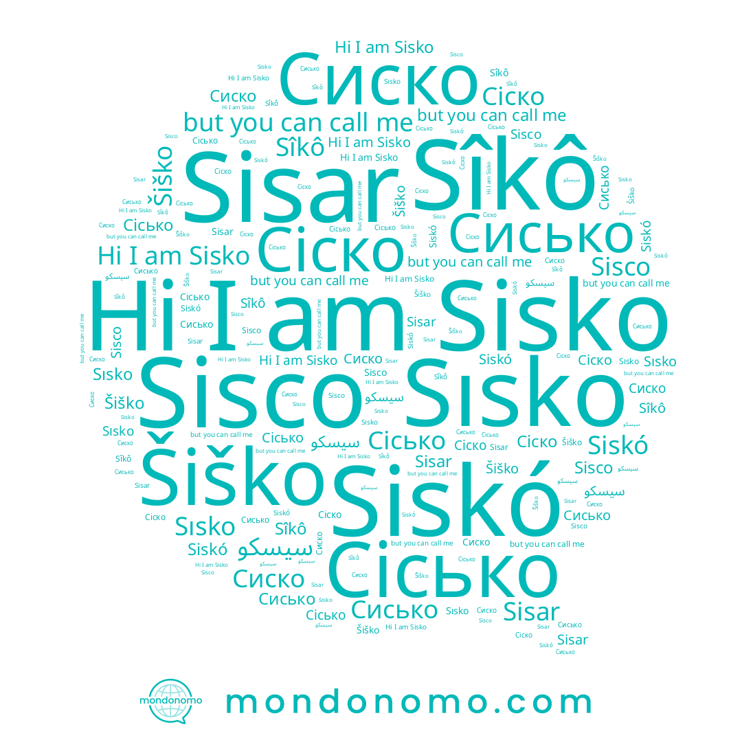 name Sısko, name Сисько, name Сіско, name Sisco, name Siskó, name Сиско, name Sisko, name Šiško, name Sîkô, name Сісько, name Sisar