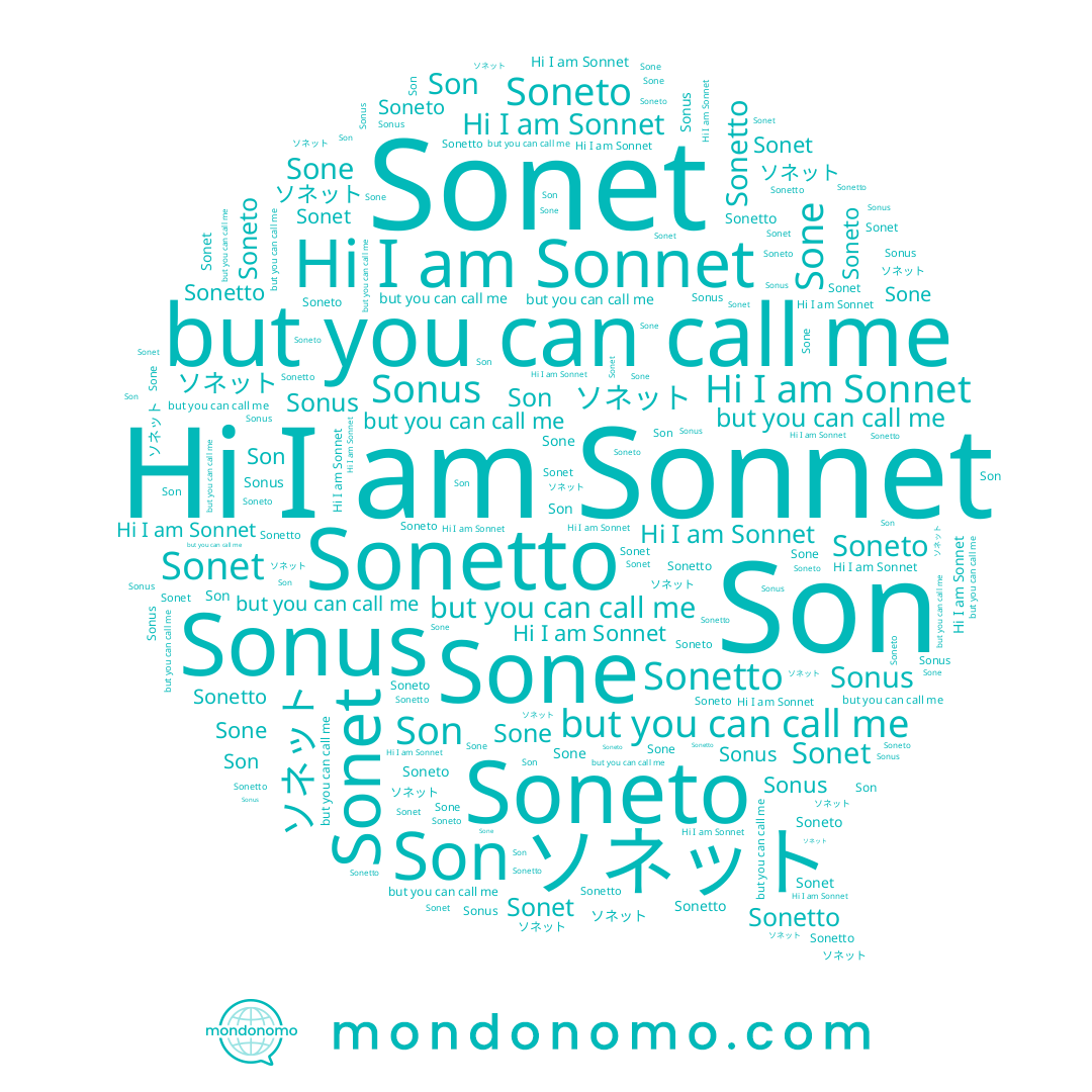 name Sonet, name Sonnet, name Son, name ソネット, name Sone, name Sonetto