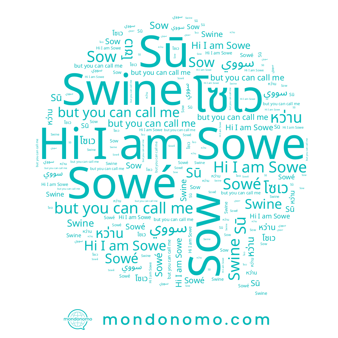 name Sow, name Sū, name Sowé, name โซเว, name Sowe