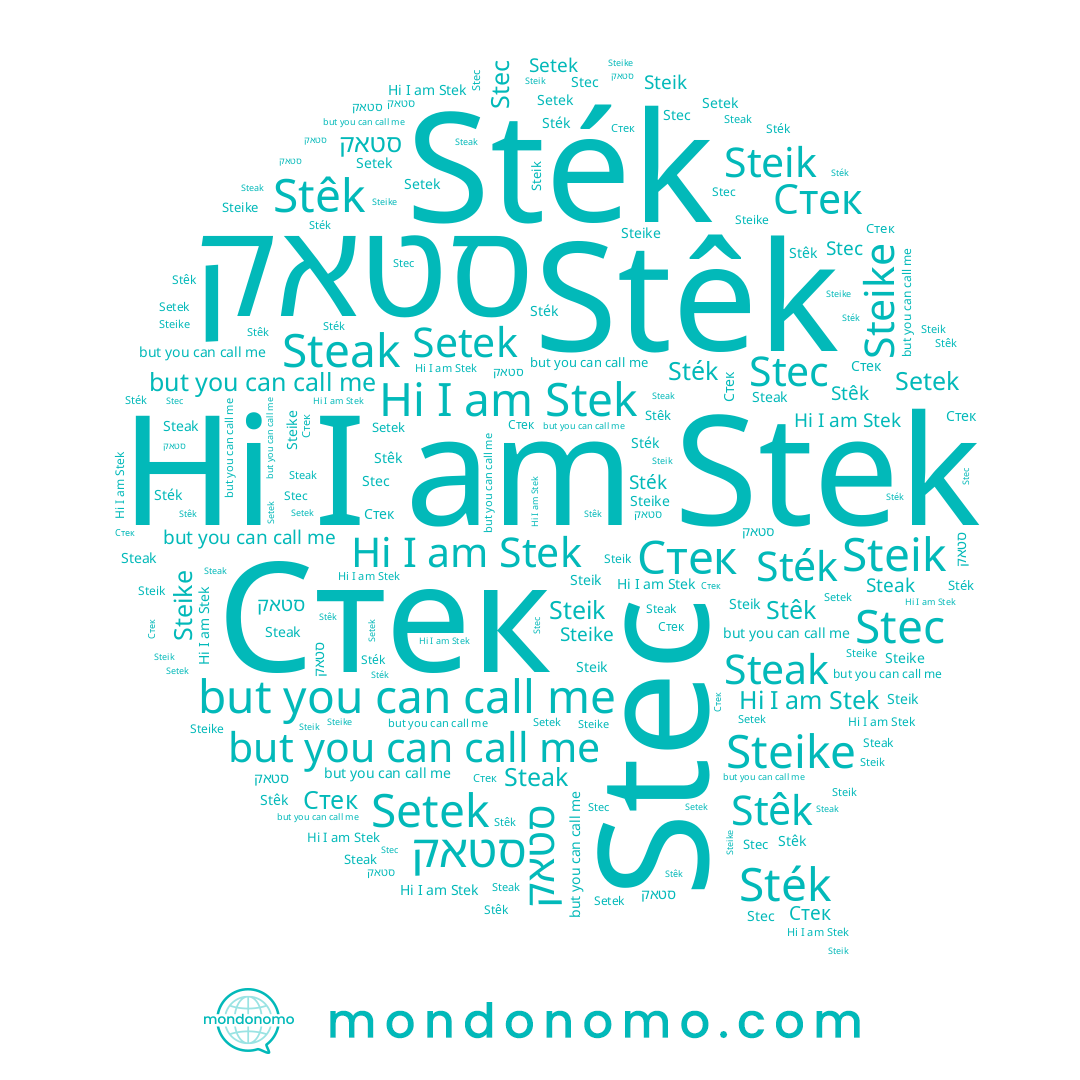 name Stec, name Steike, name Stek, name Стек, name Stêk, name Setek, name Steik, name Sték