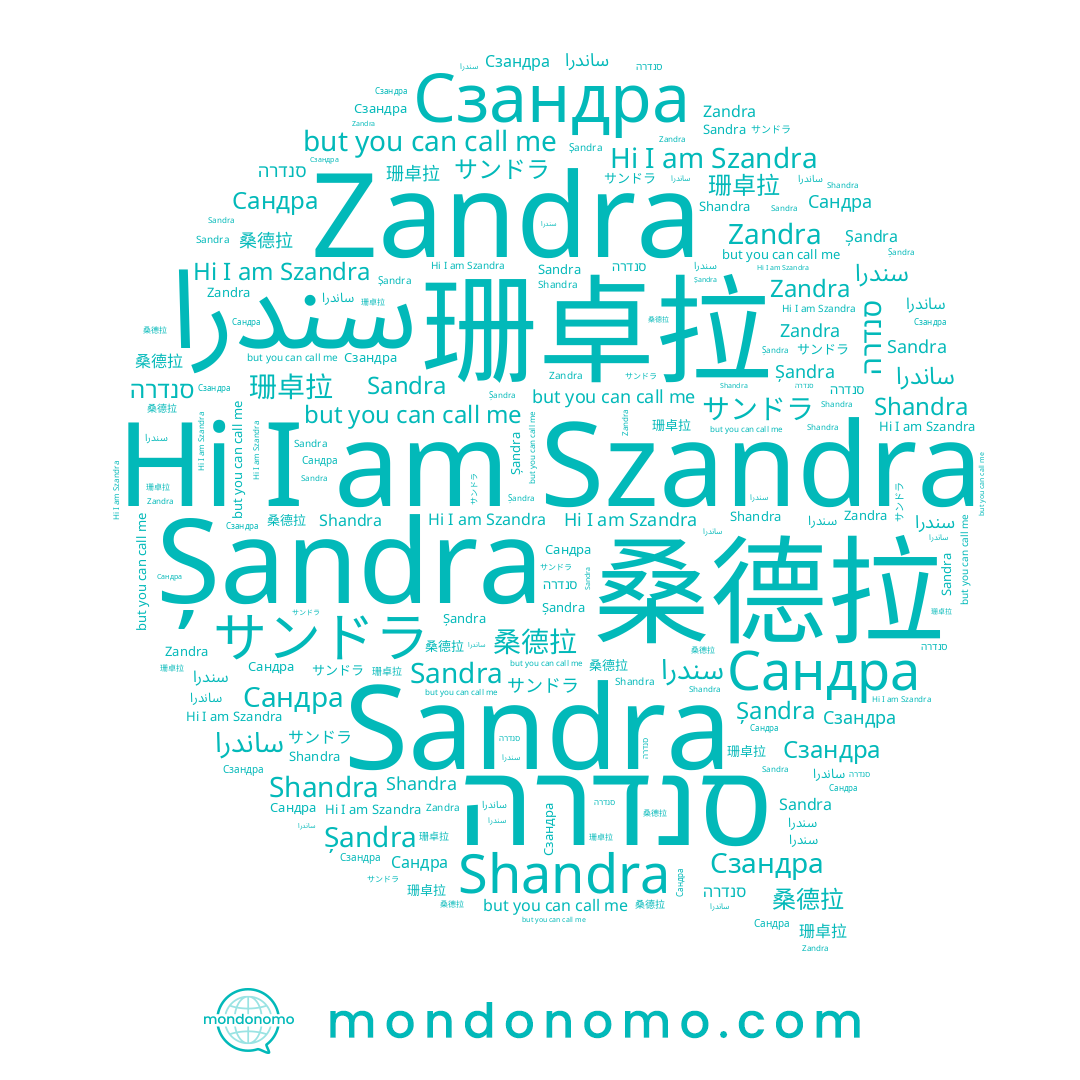 name Sandra, name Shandra, name Сандра, name ساندرا, name سندرا, name 桑德拉, name Zandra, name 珊卓拉, name Szandra, name Șandra, name Сзандра, name סנדרה, name サンドラ
