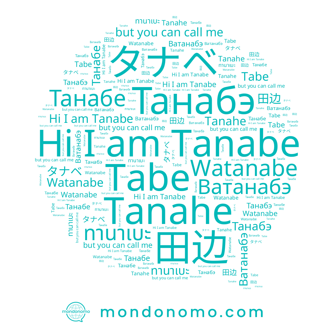 name タナベ, name Танабэ, name Watanabe, name Tanabe, name Tanahe, name Ватанабэ, name 田边, name Tabe