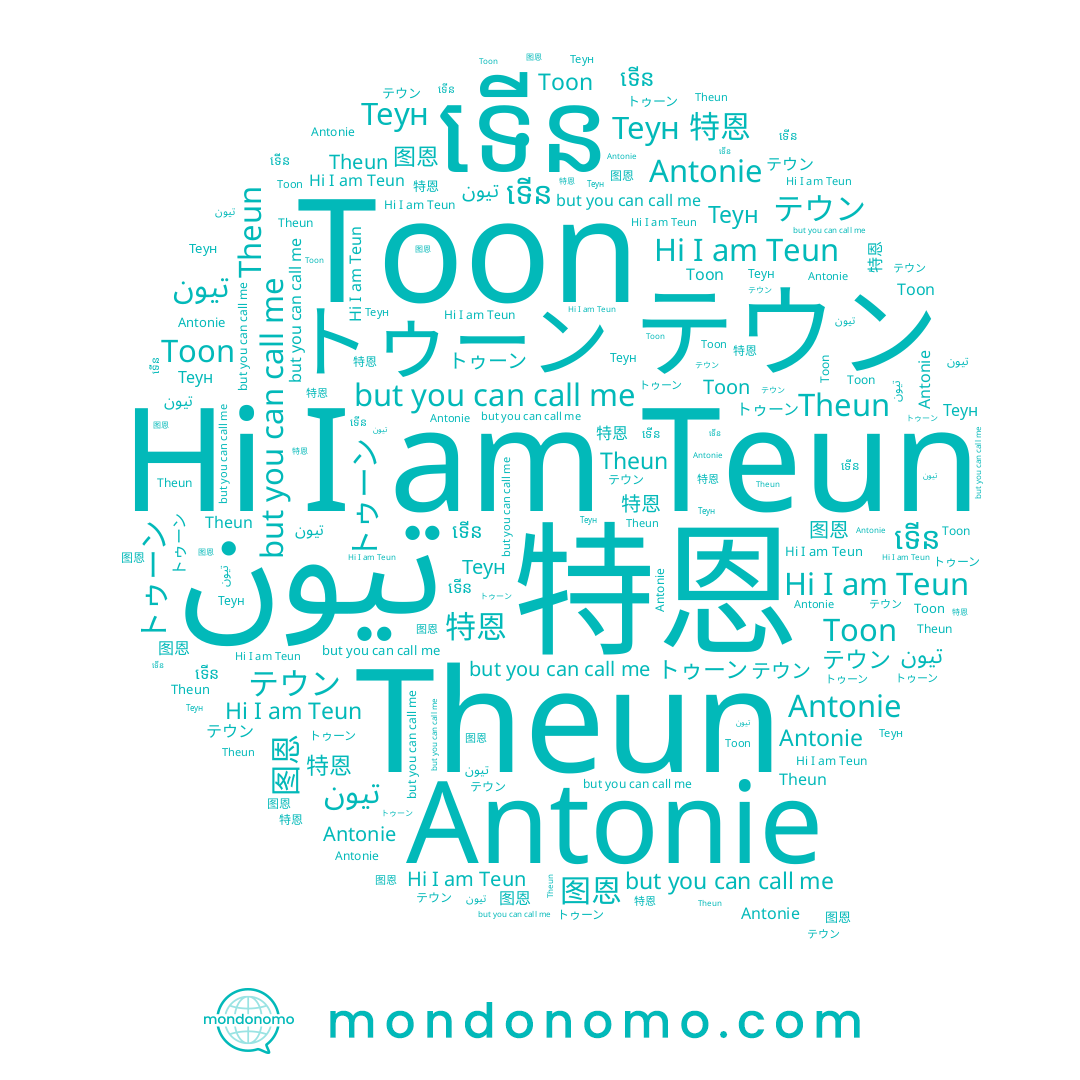 name トゥーン, name Teun, name ទើន, name Теун, name Antonie, name Theun, name Toon, name 特恩, name テウン
