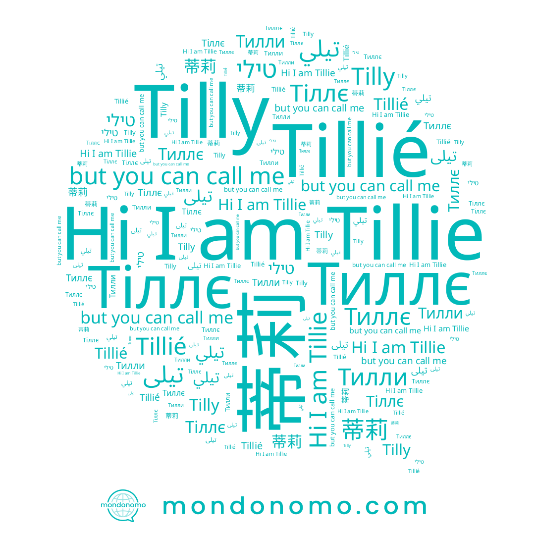name Тіллє, name Тилли, name Tilly, name Тиллє, name טילי, name تيلي, name 蒂莉, name Tillié, name Tillie