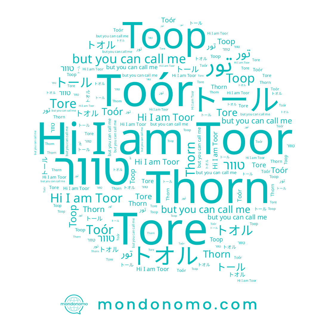 name טוור, name Тоор, name トール, name Thorn, name Tore, name トオル, name Toor, name Toór