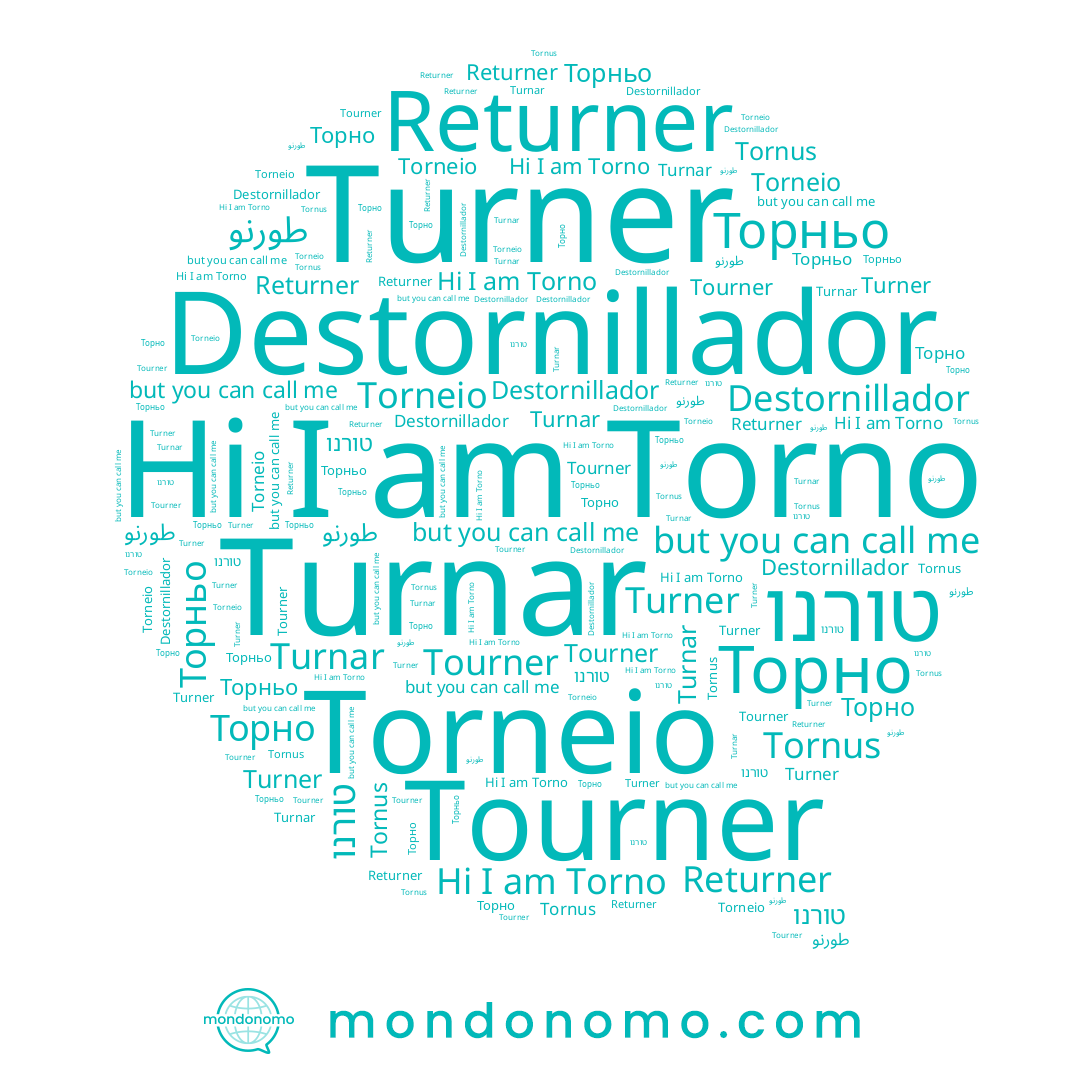 name Destornillador, name Торно, name Turner, name Tornus, name Torneio, name Torno, name Tourner, name טורנו, name Торньо, name Returner, name Turnar