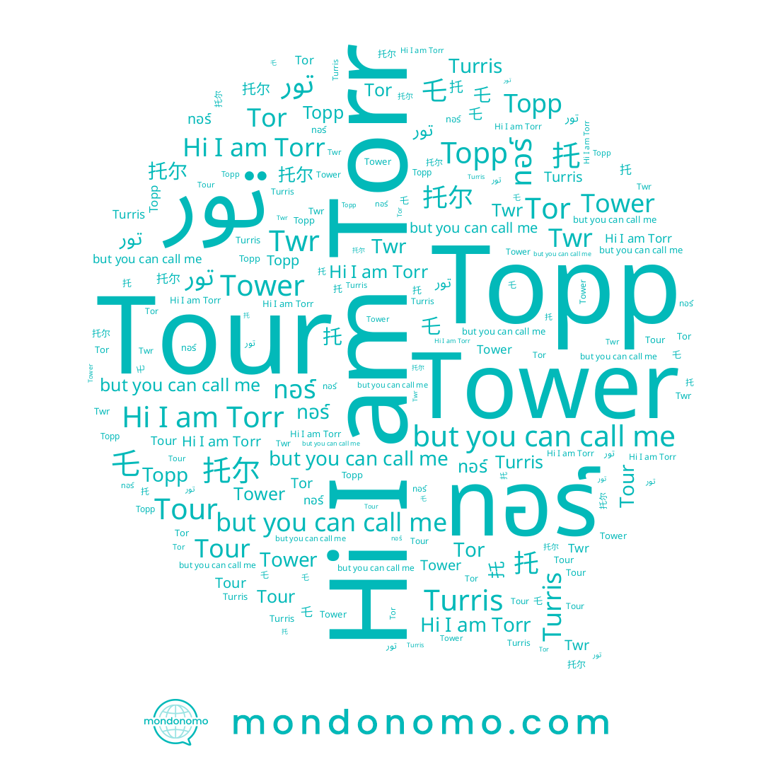 name Tour, name 托, name Tor, name 乇, name 托尔, name Turris, name تور, name Torr, name Tower, name Торр
