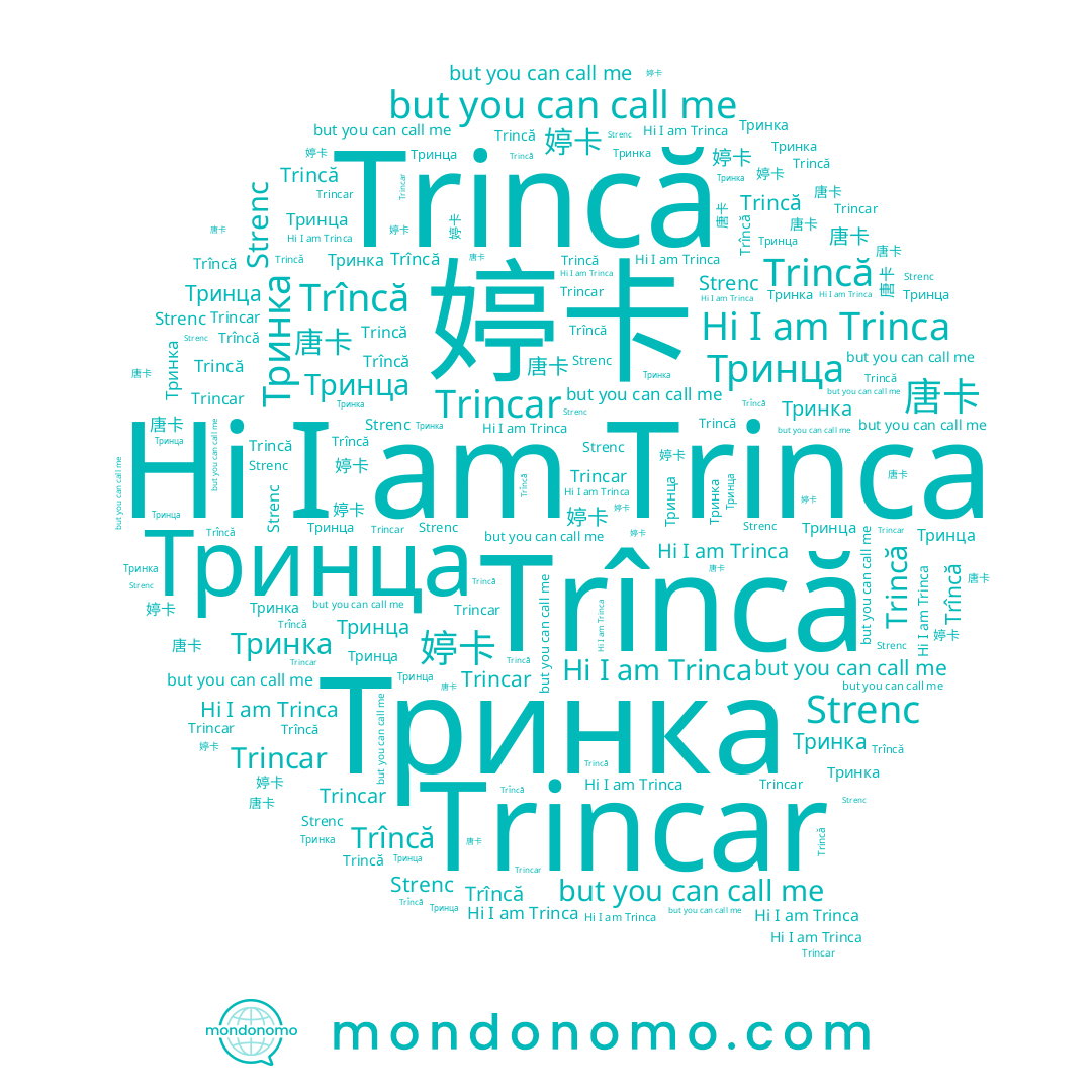 name Trincar, name 婷卡, name Trinca, name Strenc, name Тринца, name Тринка, name Trîncă, name Trincă