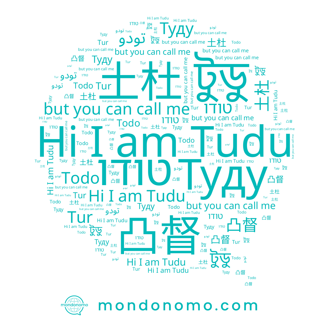 name 凸督, name 土杜, name Tur, name Todo, name تودو, name টুডু, name Tudu, name Туду, name טודו