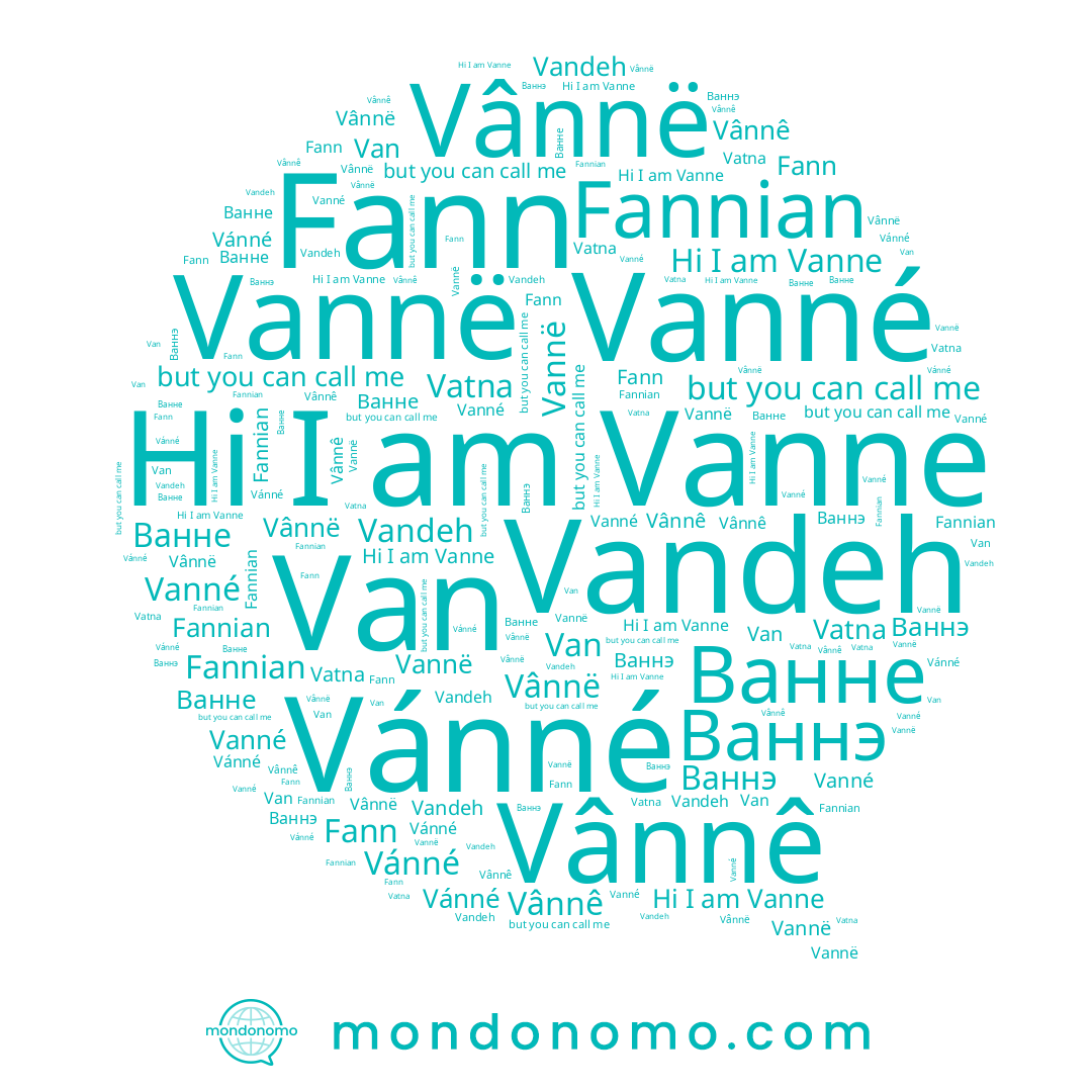name Ванне, name Van, name Vanné, name Vânnê, name Vandeh, name Fann, name Vanne, name Ваннэ, name Vánné, name Vannë, name Fannian, name Vânnë, name Vatna