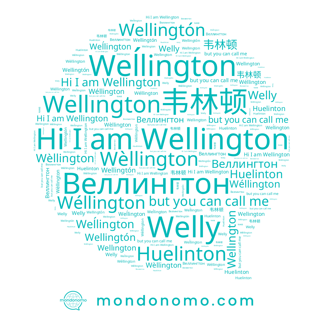 name Wellıngton, name Huelinton, name Welly, name Веллингтон, name 韦林顿, name Wéllington, name Wellingtón, name Weĺlington, name Wellington, name Wèllington
