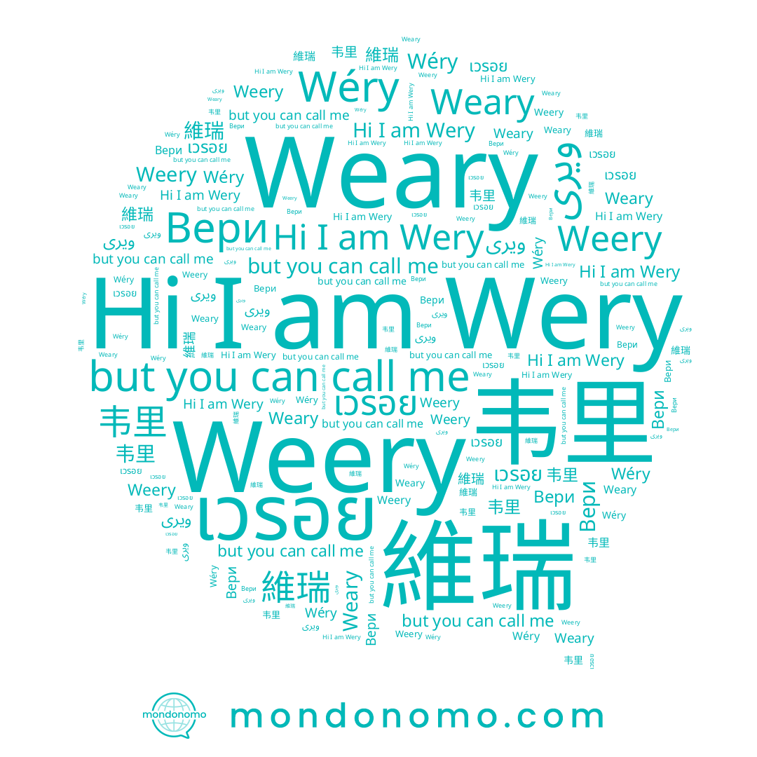 name เวรอย, name Вери, name 韦里, name Weary, name Wéry, name Wery, name 維瑞, name Weery