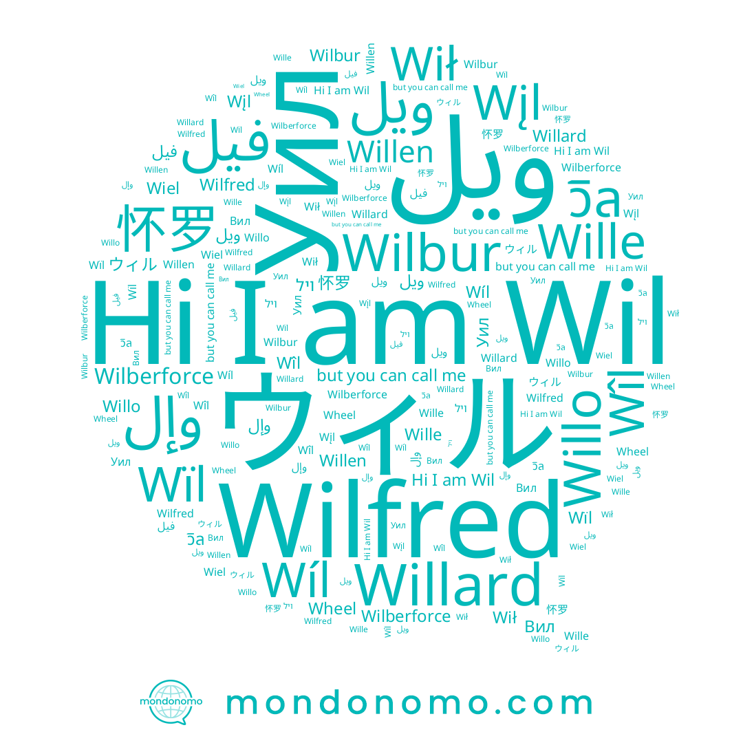 name Wîl, name Уил, name فيل, name วิล, name Willard, name Wiel, name Wilberforce, name وإل, name ויל, name Willo, name ウィル, name Wïl, name Wíl, name Wilfred, name Wil, name Wilbur, name ويل, name Wił, name Wheel, name 怀罗, name ویل, name Willen, name Wįl, name Вил, name Wille