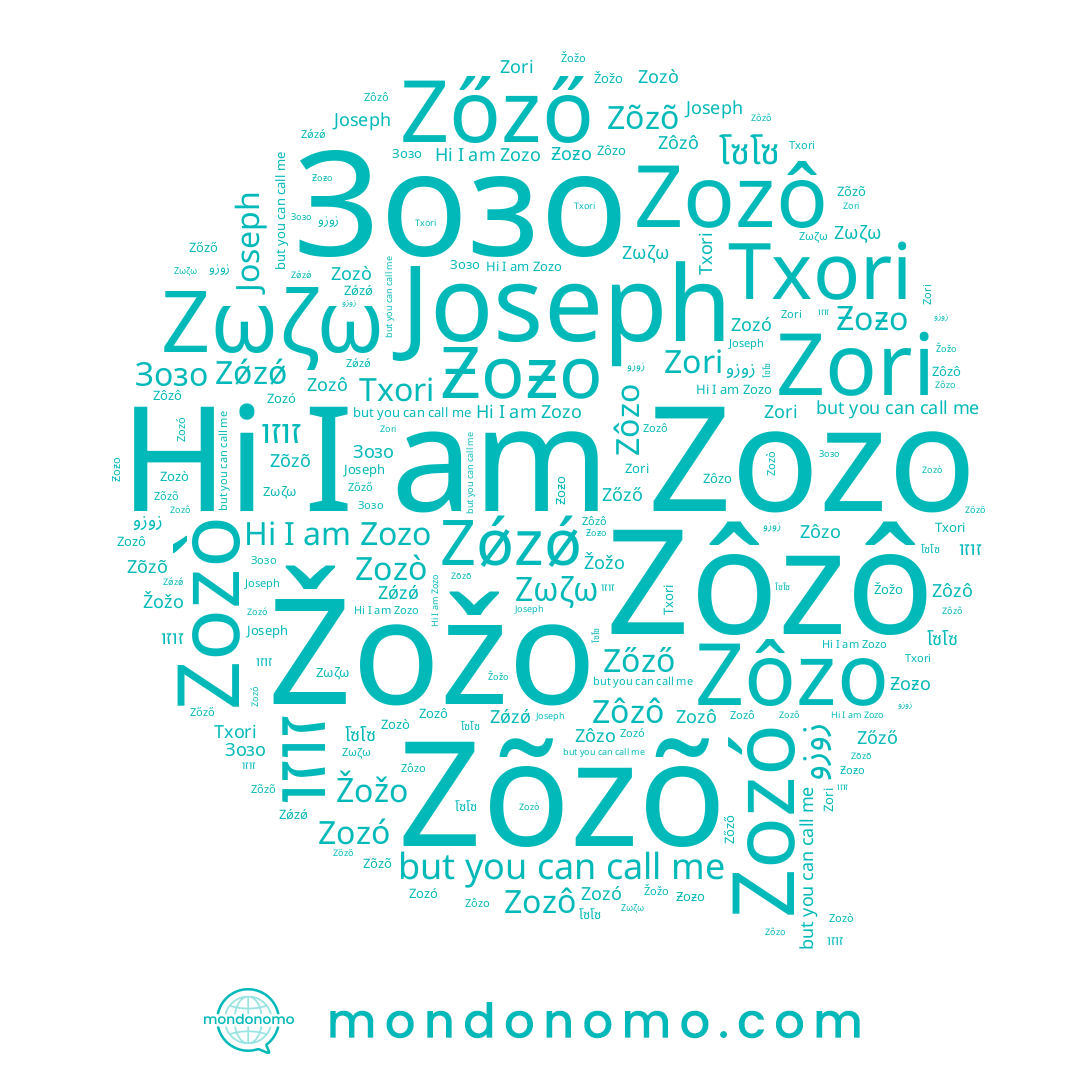 name Zozó, name Žožo, name Зозо, name Ƶoƶo, name Ζωζω, name Joseph, name Zǿzǿ, name Zozò, name Zõzõ, name Zozô, name Zôzo, name Zőző, name זוזו, name زوزو, name โซโซ, name Zôzô, name Zori, name Zozo