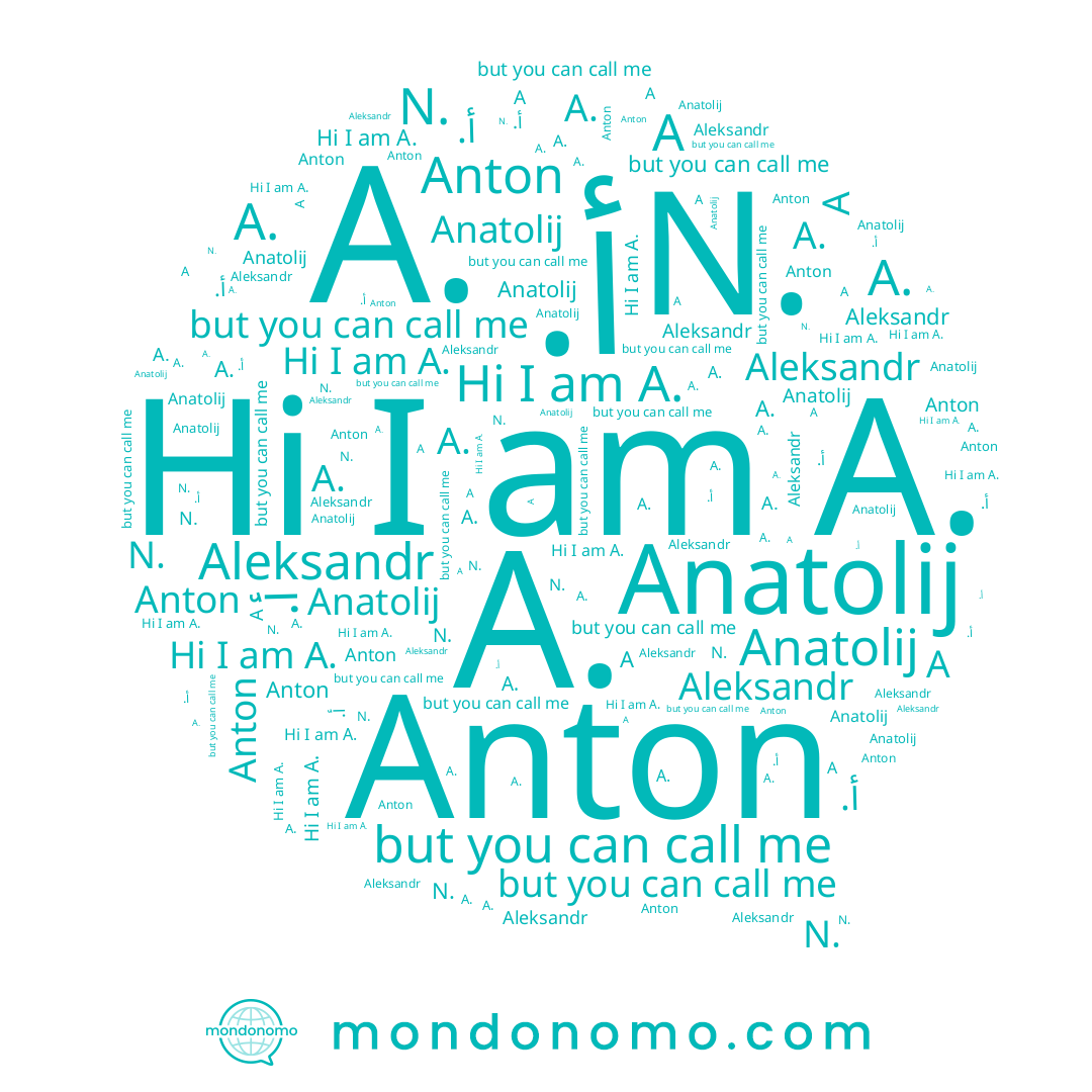 name A, name Α., name أ., name A., name Anton, name Aleksandr, name N., name А.