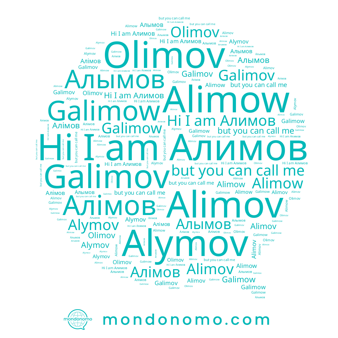 name Alimow, name Alymov, name Алімов, name Алымов, name Galimow, name Galimov, name Alimov, name Olimov, name Алимов