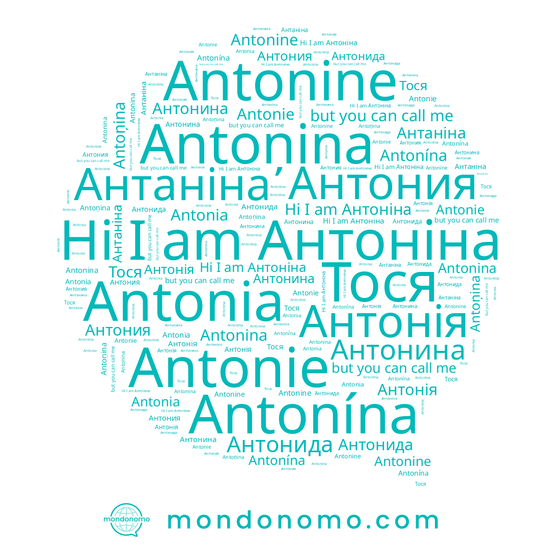 name Тося, name Антоніна, name Antonina, name Antoņina, name Антонія, name Antonína, name Antonia, name Антаніна, name Антонина, name Антония, name Antonine, name Антонида, name Antonie