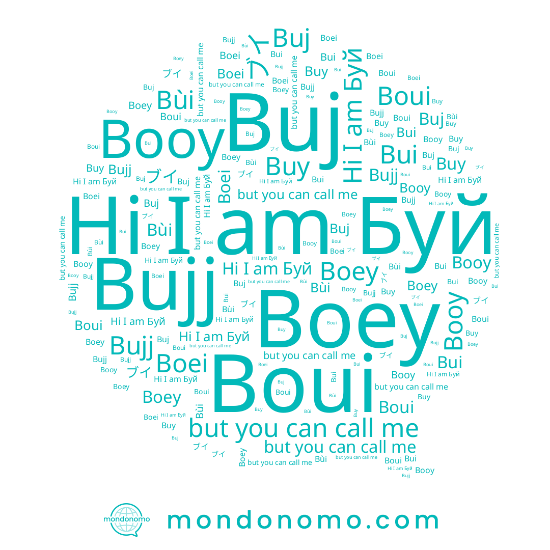 name Buj, name Buy, name Bùi, name Boey, name Bujj, name Boui, name Bui, name Boei, name ブイ, name Буй